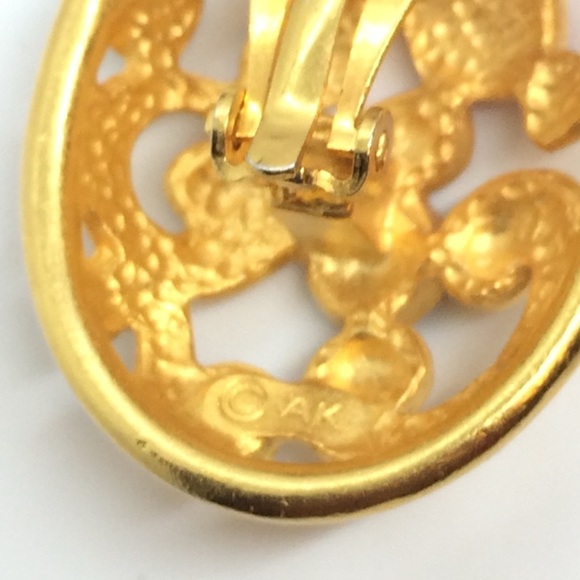 VINTAGE 80S ANNE KLEIN STATEMENT PARTY ORNATE OPENWORK SCROLL MOGUL RUNWAY - Picture 13 of 17